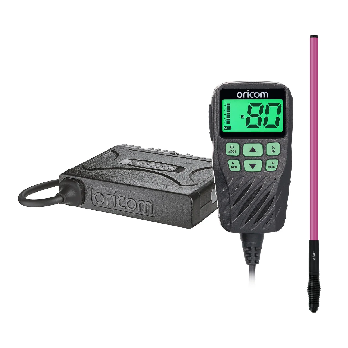 Oricom UHF360R CB Radio with Pink Antenna