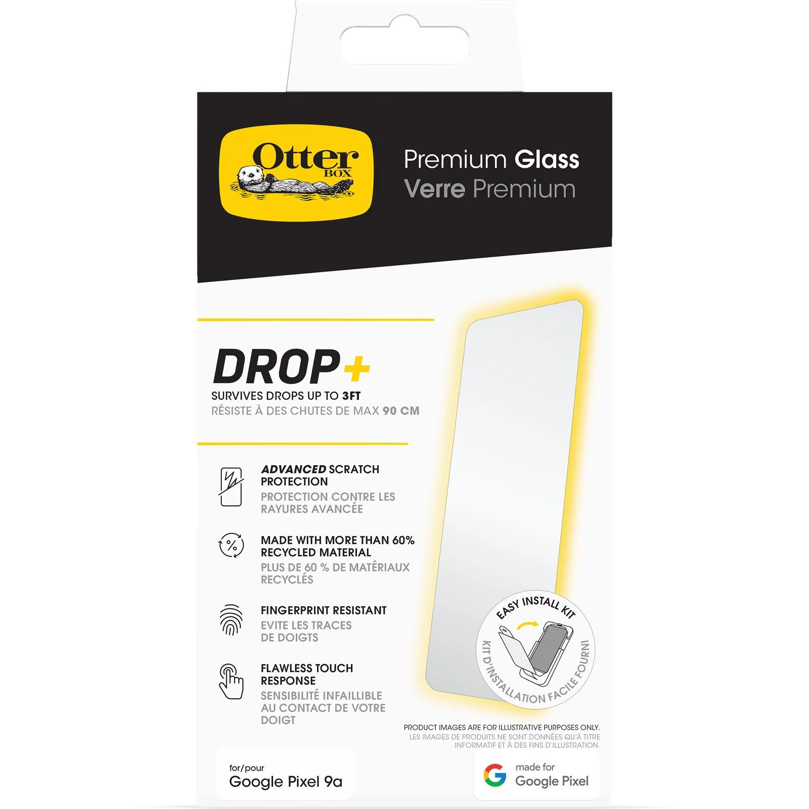 OtterBox Premium Glass Screen Protector for Pixel 9a - Image 4