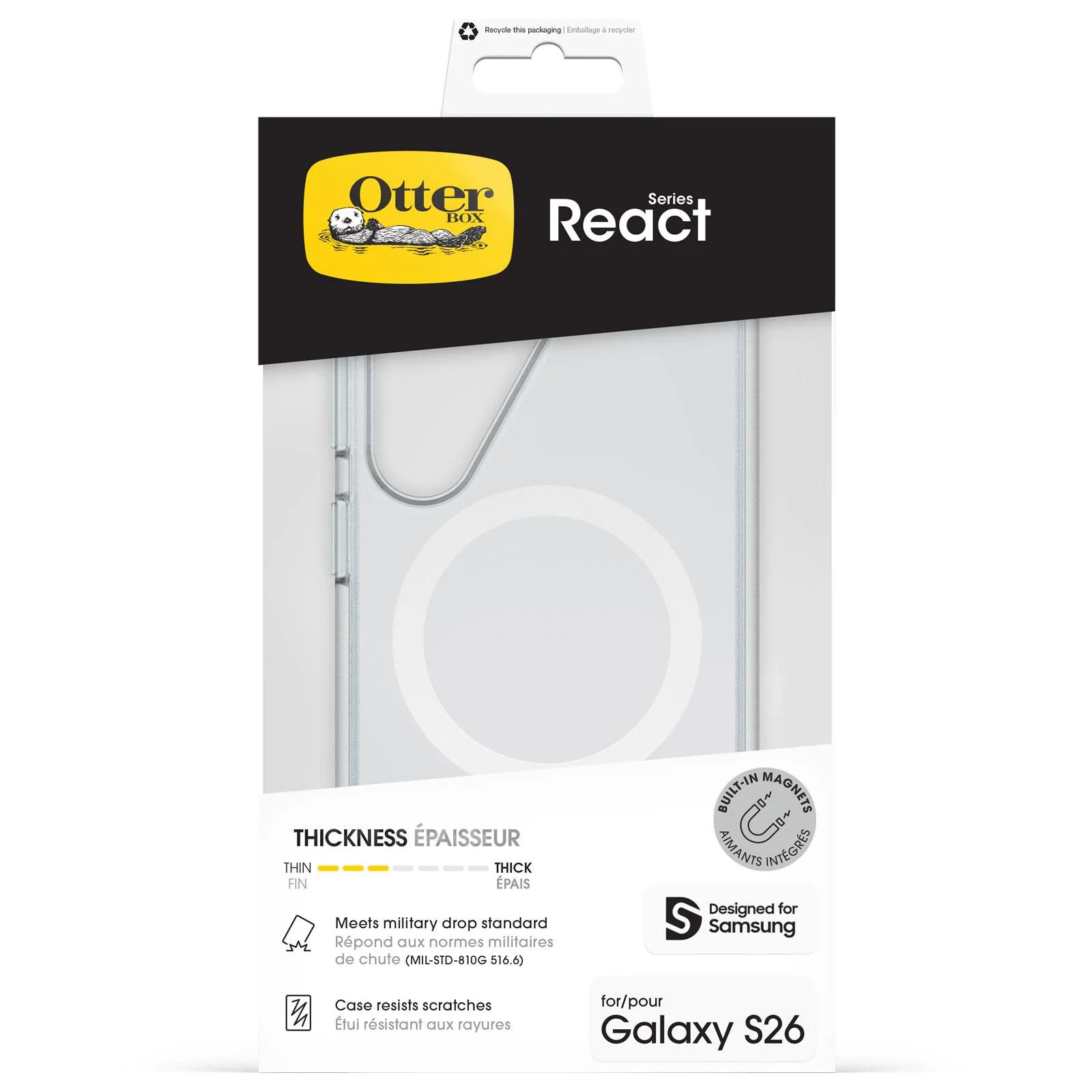 OtterBox React Magnet Case for Galaxy S26 (Clear) - Image 5