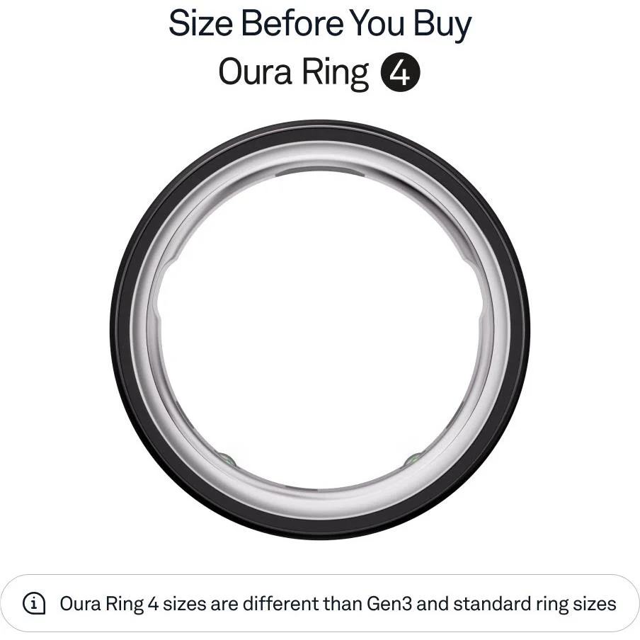 Oura Ring 4 [Size 8] (Black) - Image 3