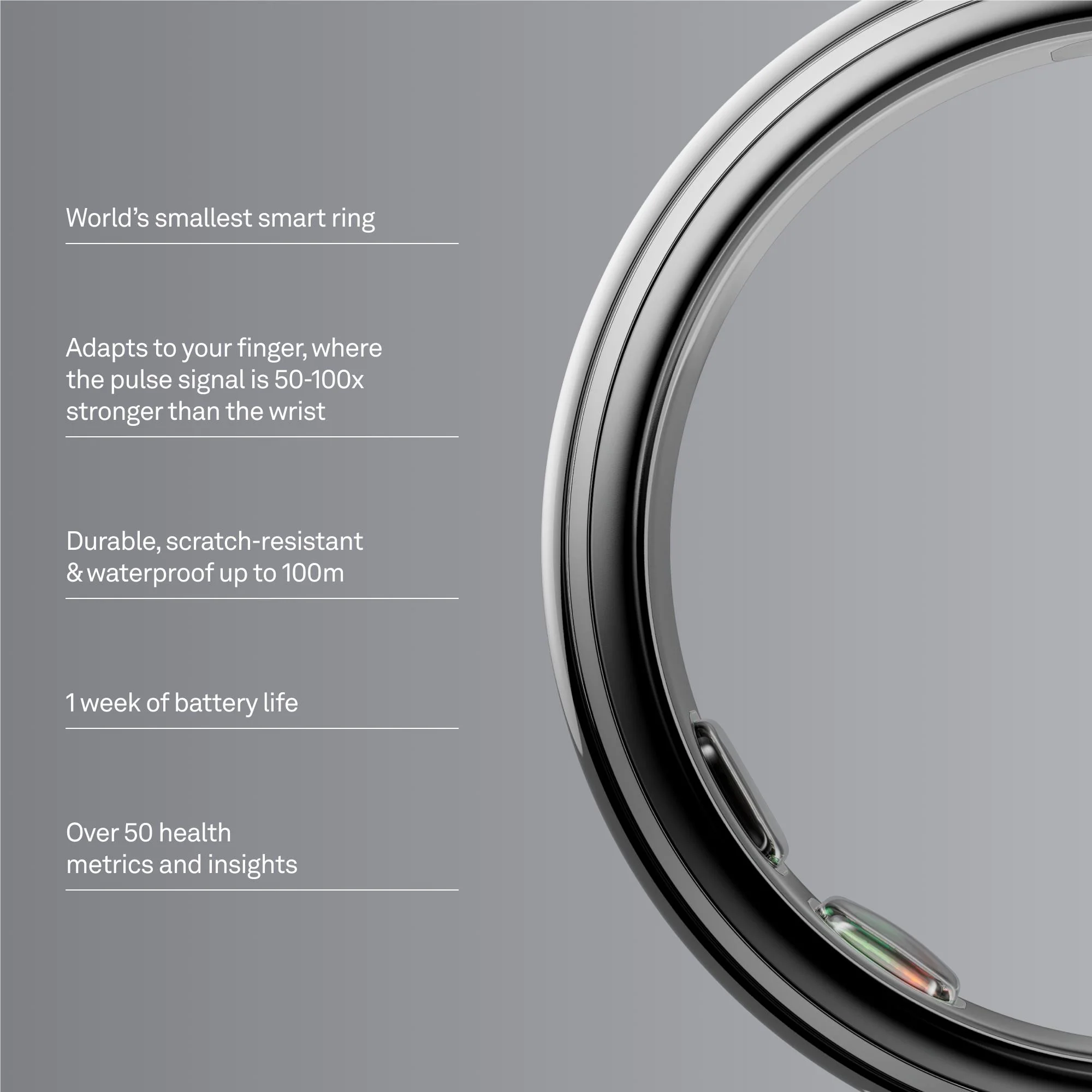 Oura Ring 5 [Size 11] (Silver) - Image 2