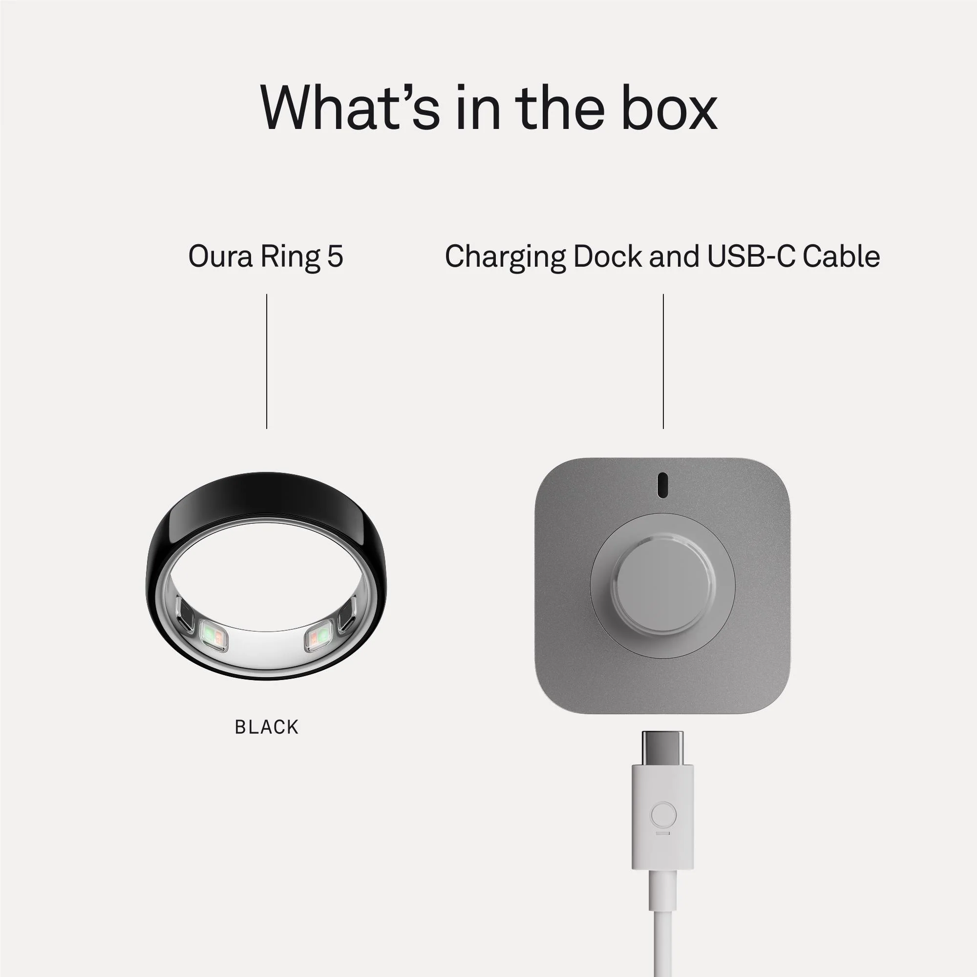 Oura Ring 5 [Size 8] (Black) - Image 8