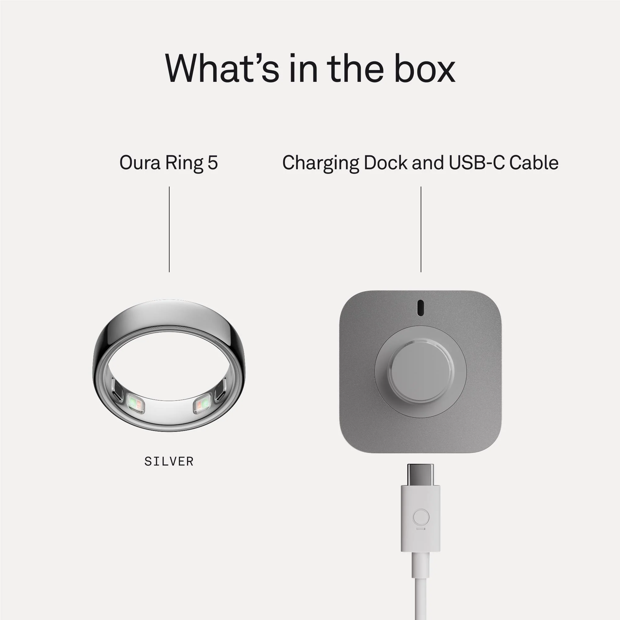 Oura Ring 5 [Size 8] (Silver) - Image 8