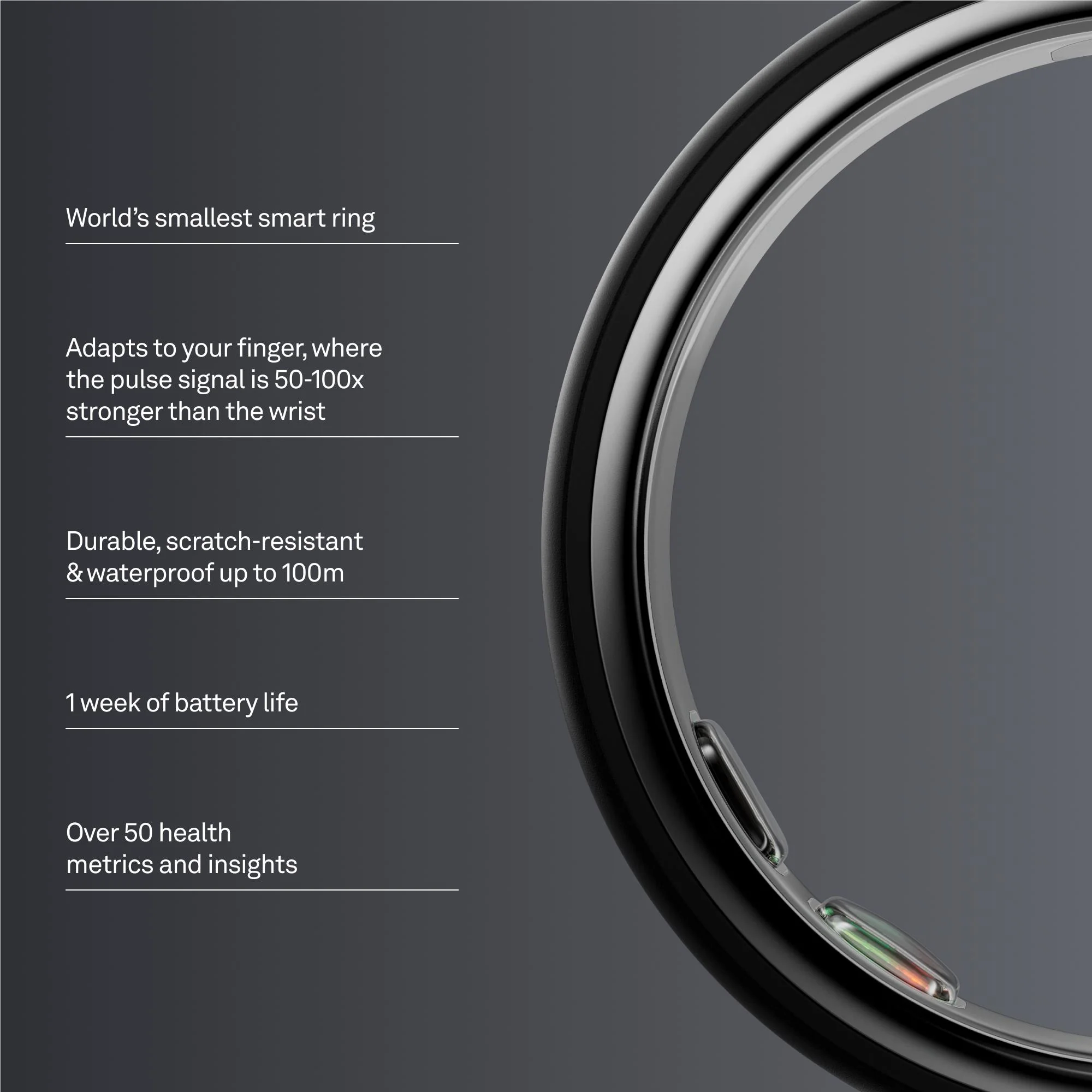 Oura Ring 5 [Size 9] (Stealth) - Image 2