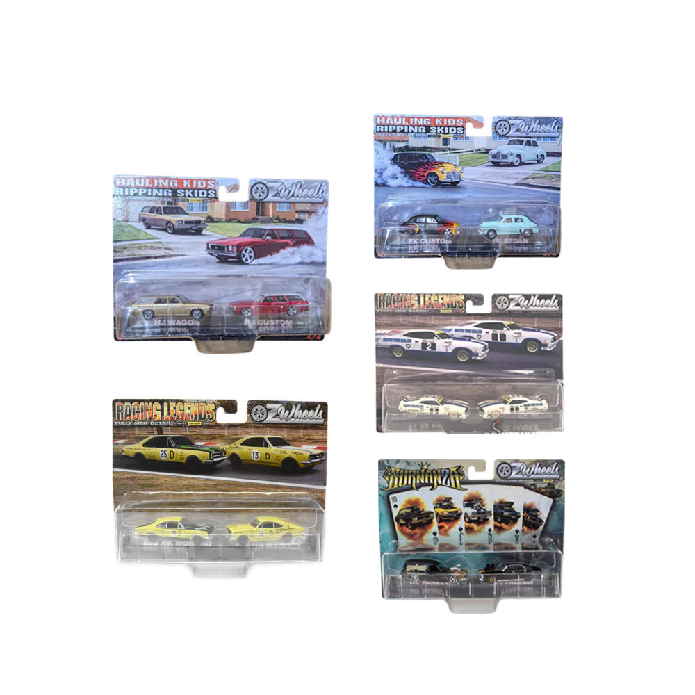 OZ Wheels 1:64 FSD Hauling Kids & Ripping Skids Holden HJ Wagon & HJ Custom Set - Image 5
