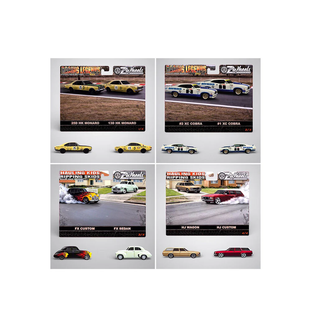 OZ Wheels 1:64 FSD R2 Hauling Kids & Ripping Skids Racing Legends Twin Sets Of 4