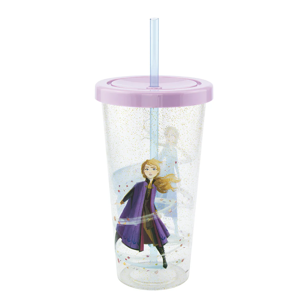 Paladone 600ml Frozen 2 Cup Kids/Children Travel Drinking Tumbler with Lid & Straw
