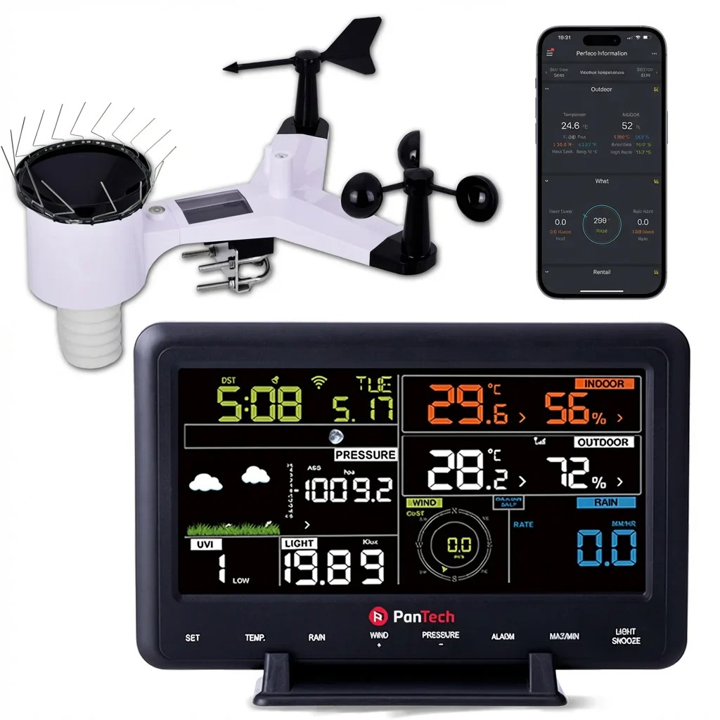 PanTech Gen2 PT-WH2900 Solar Powered WiFi Wireless Weather Station 6.8" Display