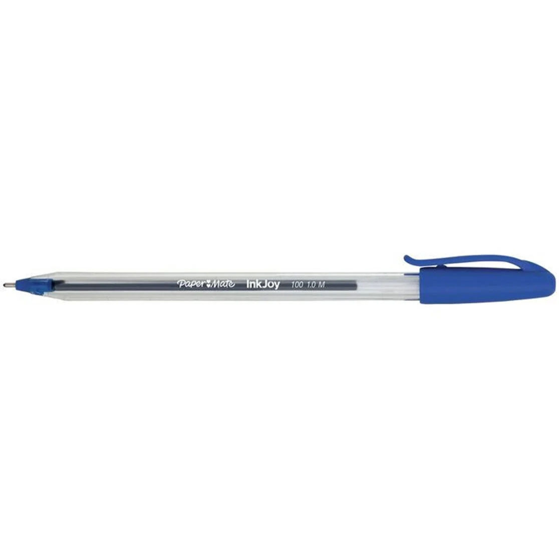 Papermate Inkjoy 100 Ballpoint Pen Medium 1.0mm Blue Pack 10 - Image 2