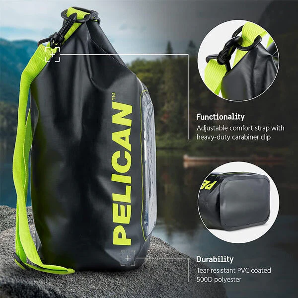 Pelican Marine Waterproof Dry Bag 5L - Black/Green - Image 3