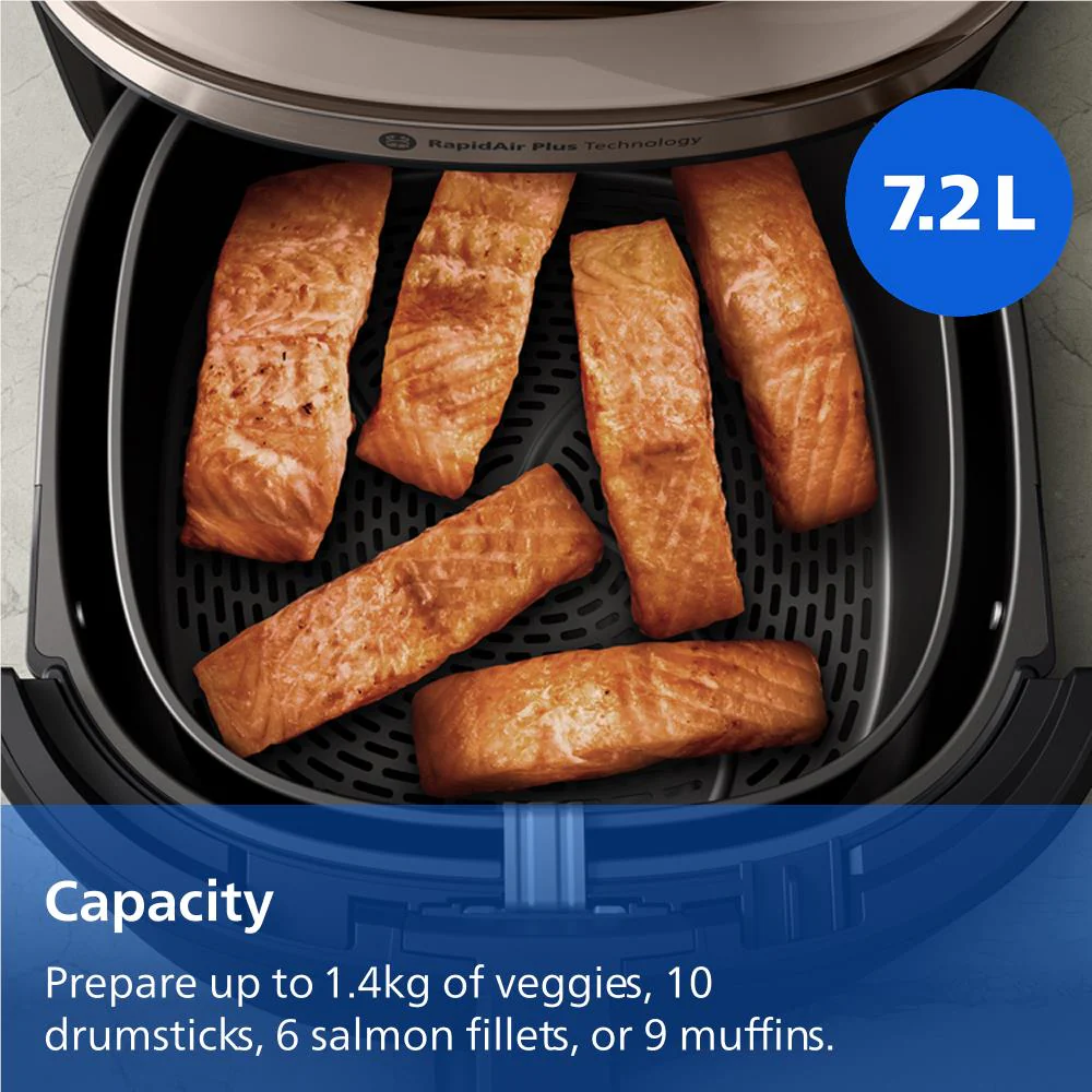 Philips 5000 Series 7.2L Airfryer XXL with Steam (Black) - Image 4
