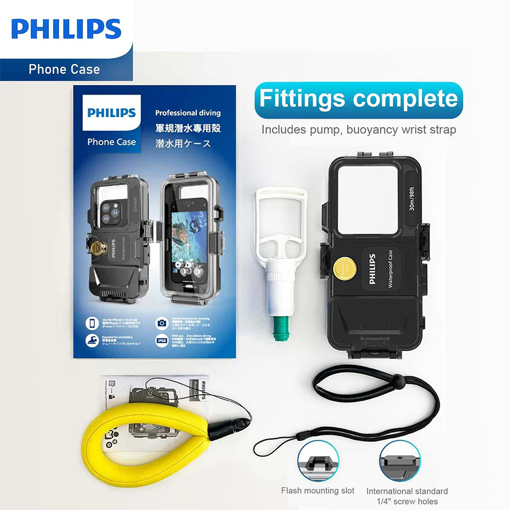 Philips Diving Phone Case for iPhone 7-14 Mobile Protection Cover (Clear) - Image 9