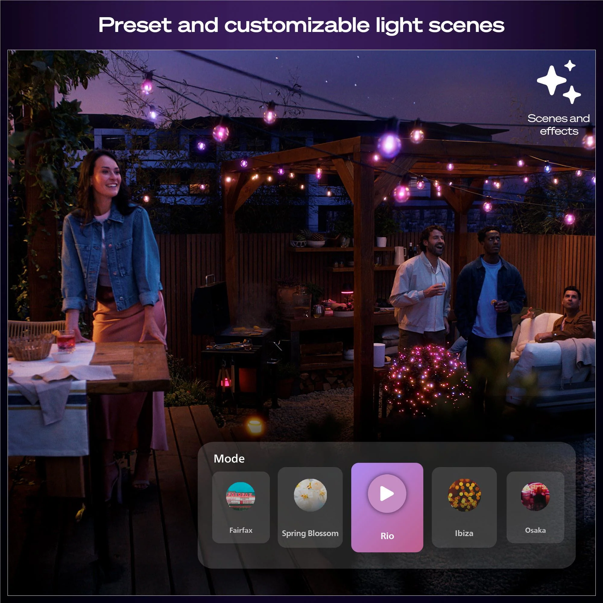 Philips Hue Festavia Hue 20 Bulb Globe String Lights (14m) - Image 9