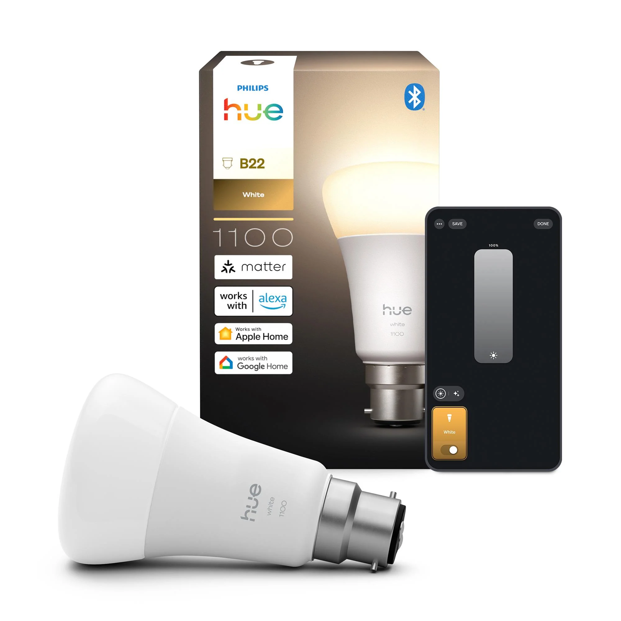 Philips Hue WCA 8.1W A60 B22 V2 Smat Bulb - Image 2