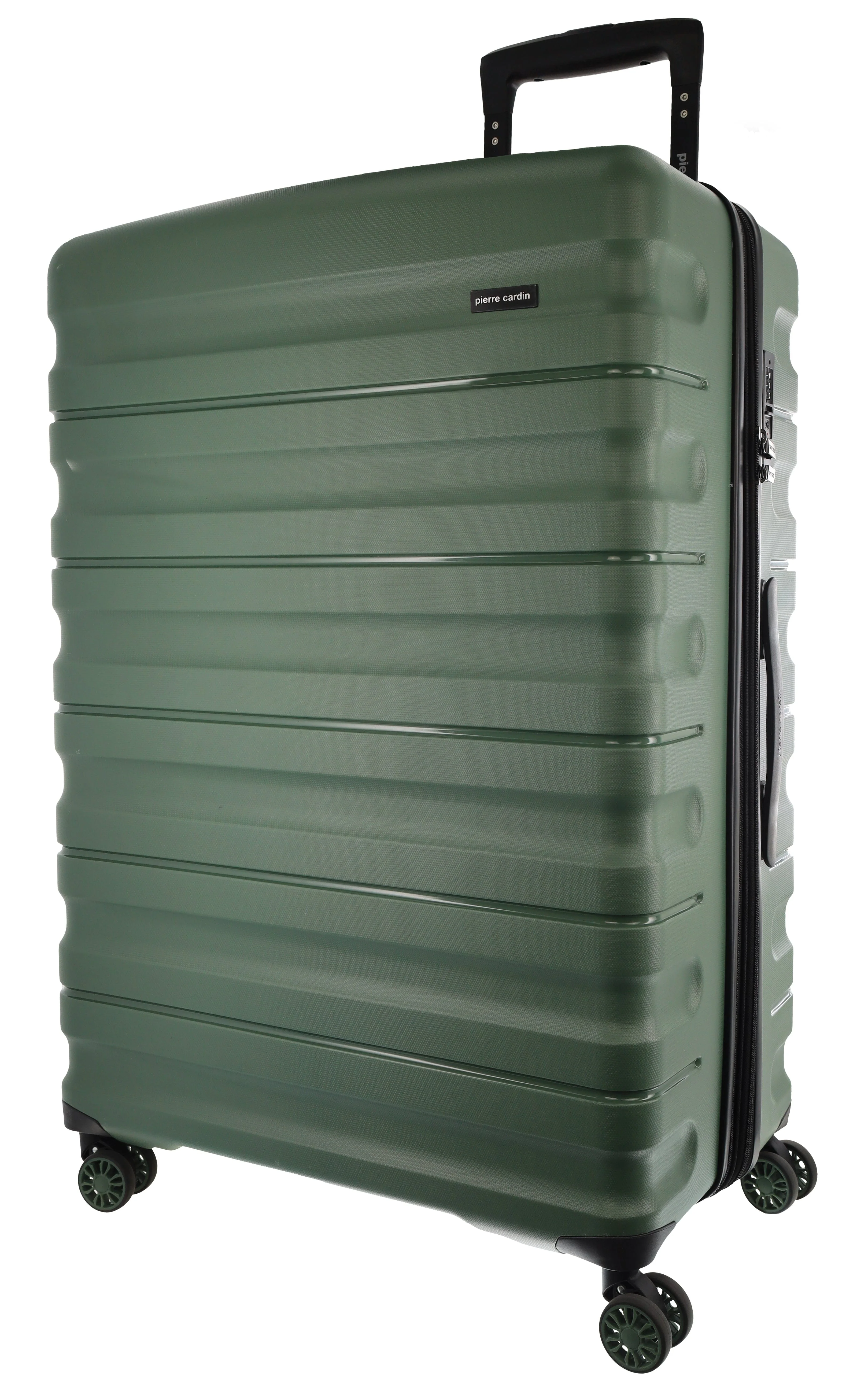Pierre Cardin 4 Wheel Large Hard-Shell Suitcase Travel Luggage 80cm Moss