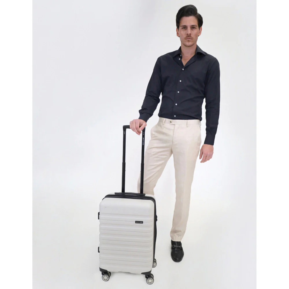 Pierre Cardin 4 Wheel Medium Hard-Shell Suitcase Travel Luggage 70cm Snow - Image 2