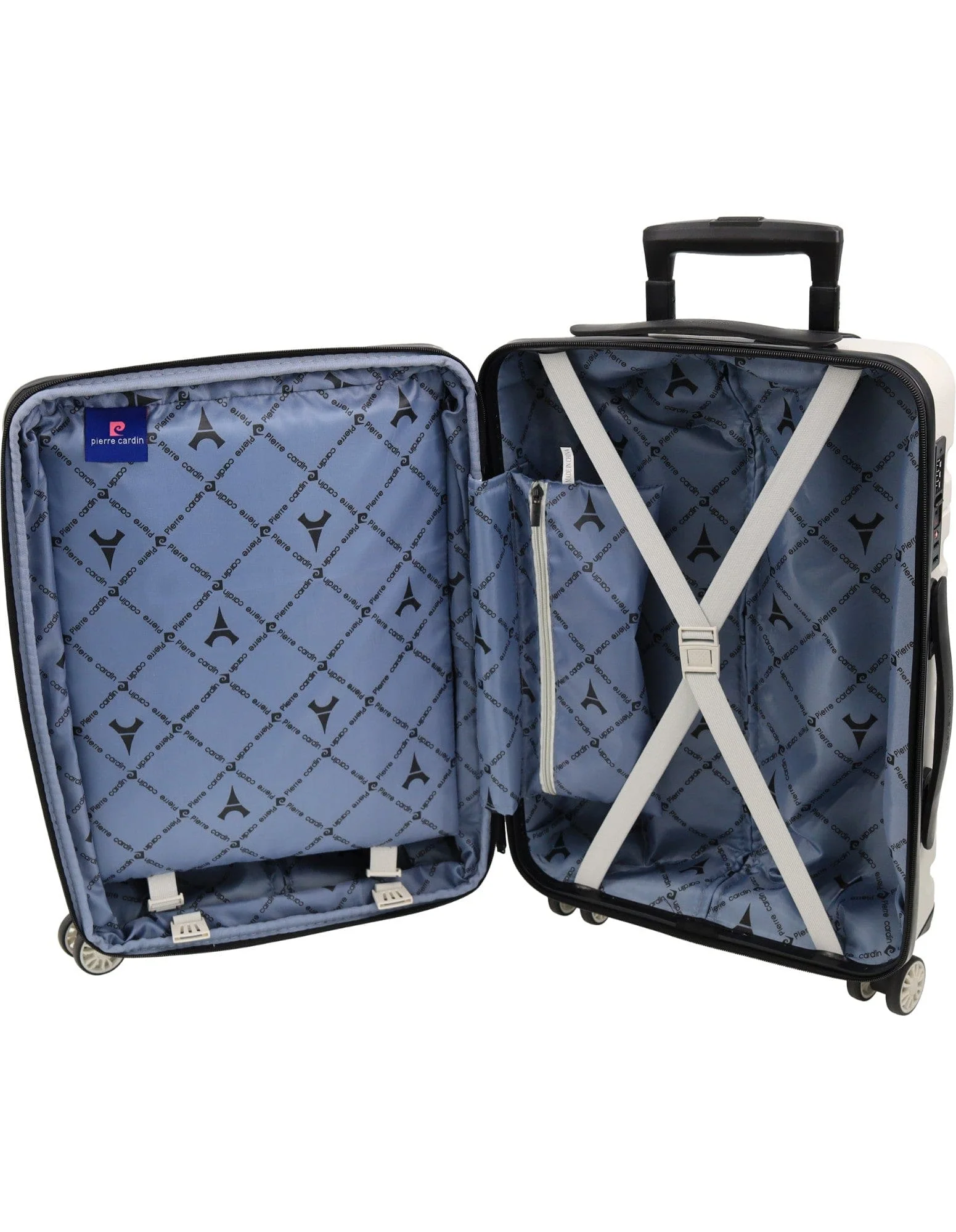 Pierre Cardin Hard-Shell Luggage Set (Medium & Cabin, Snow) 2-Pieces - Image 6
