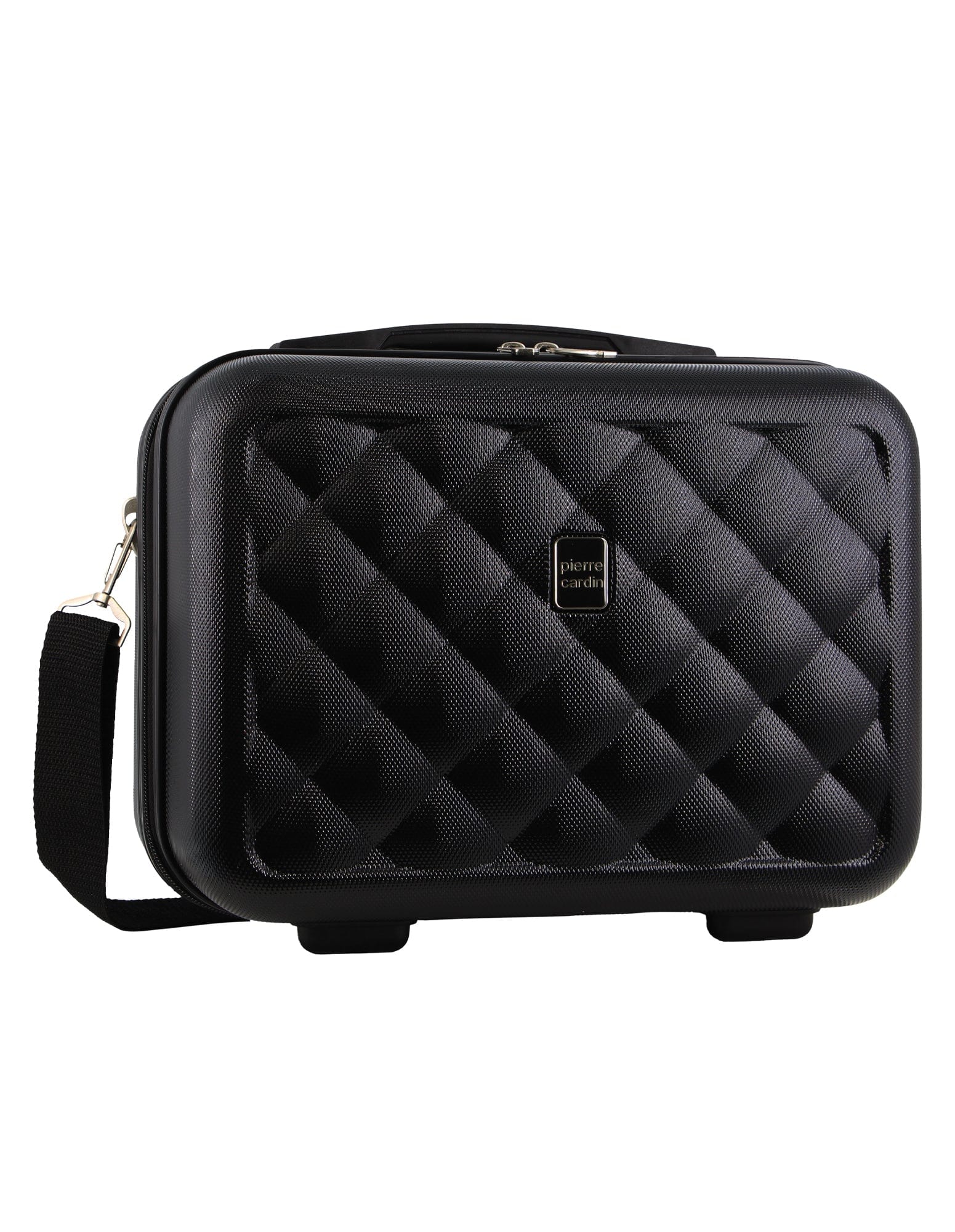 Pierre Cardin Large Hard-Shell Suitcase & Mini Beauty Travel Case w/ Tag Black - Image 7