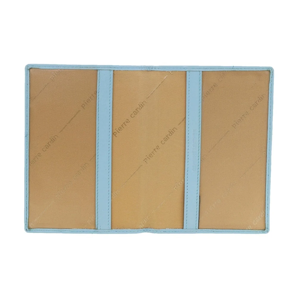 Pierre Cardin Leather Passport Holder/Cover Protected RFID Wallet Aqua - Image 2
