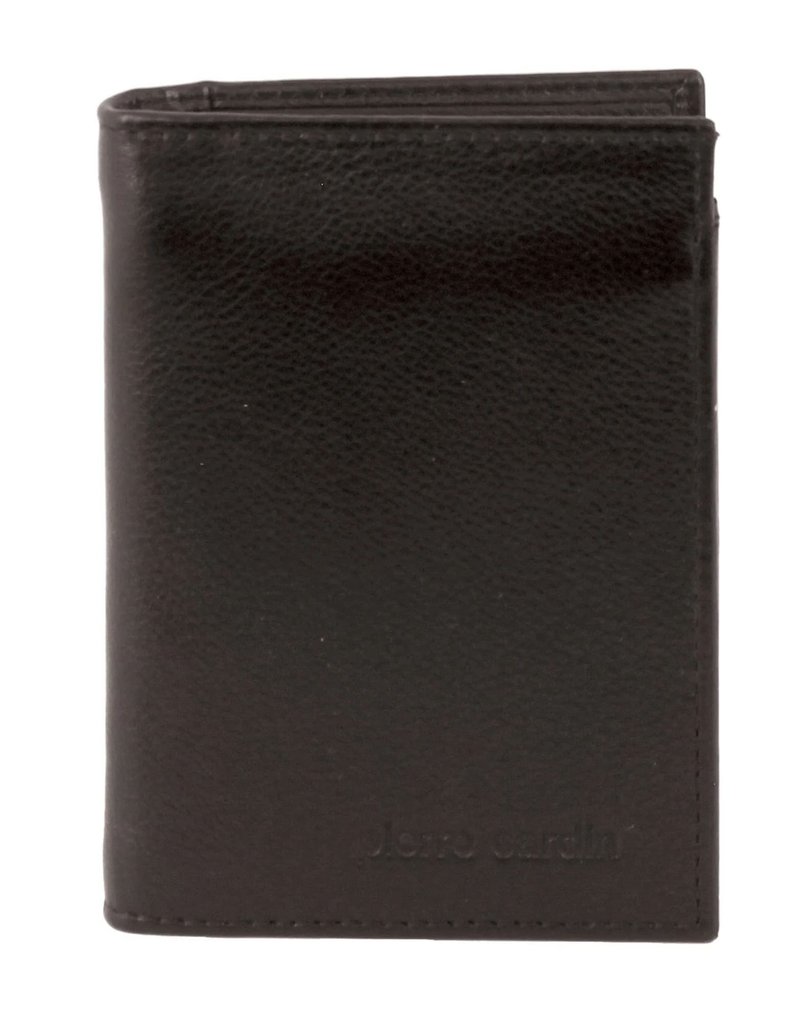 Pierre Cardin Men's Rustic Leather Bi-Fold Flap Protected RFID Wallet Black