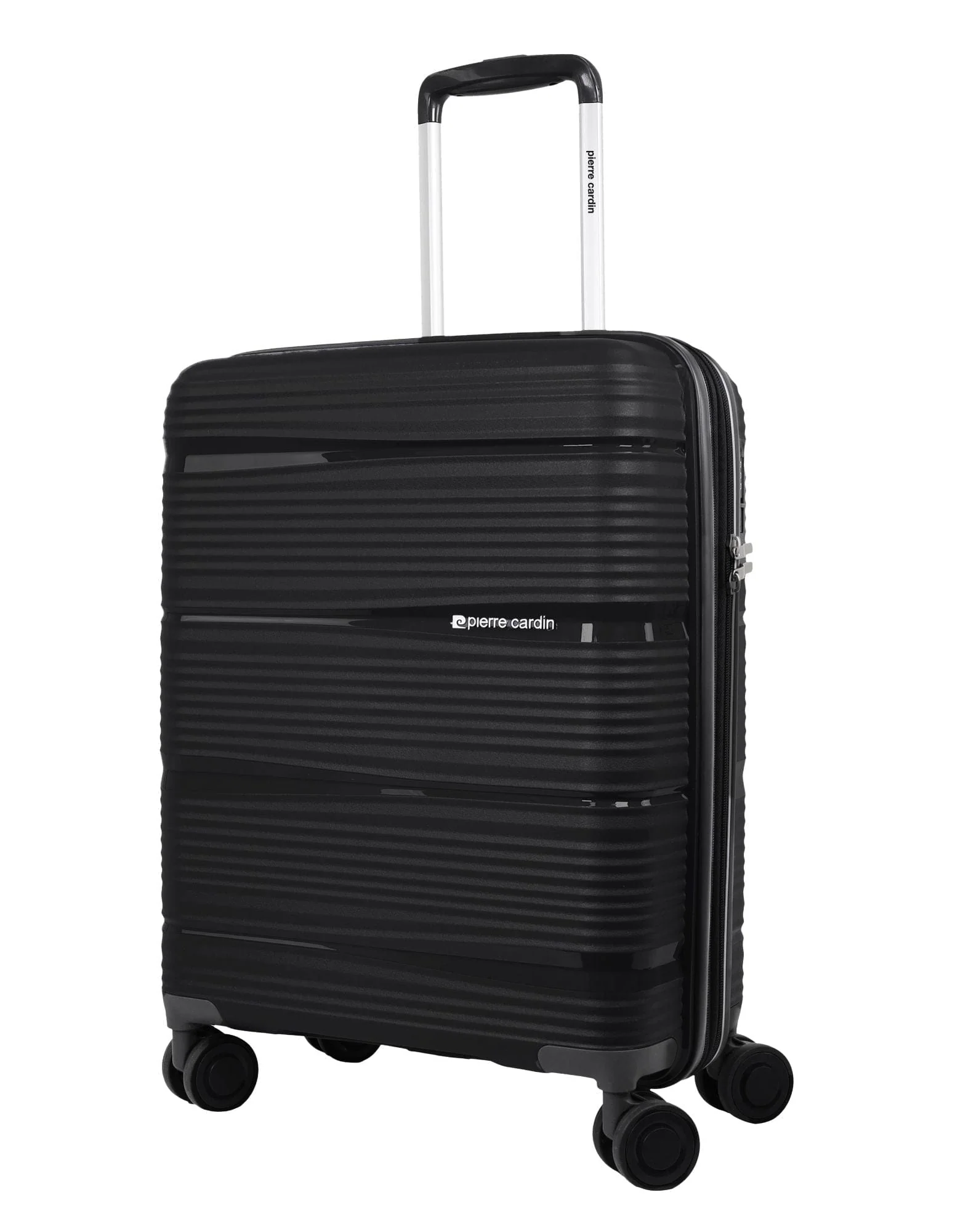Pierre Cardin Normandy Cabin 55L Hard Shell Case Suitcase Travel Luggage Black