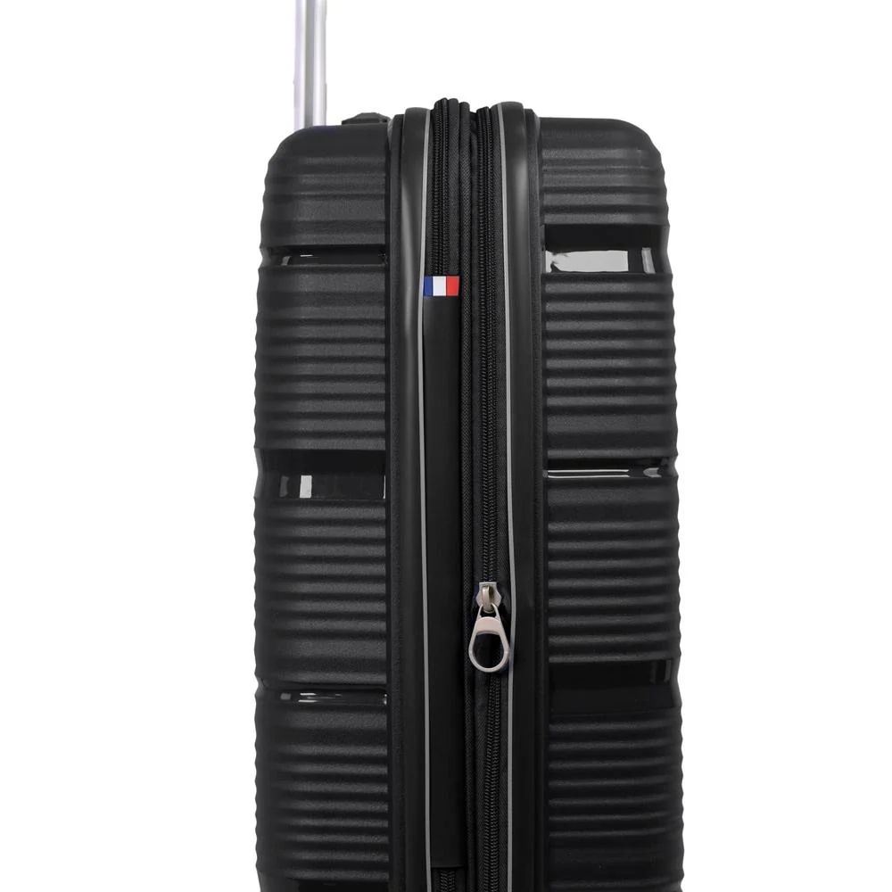 Pierre Cardin Normandy Large 123L Hard Shell Case Suitcase Travel Luggage Black - Image 5