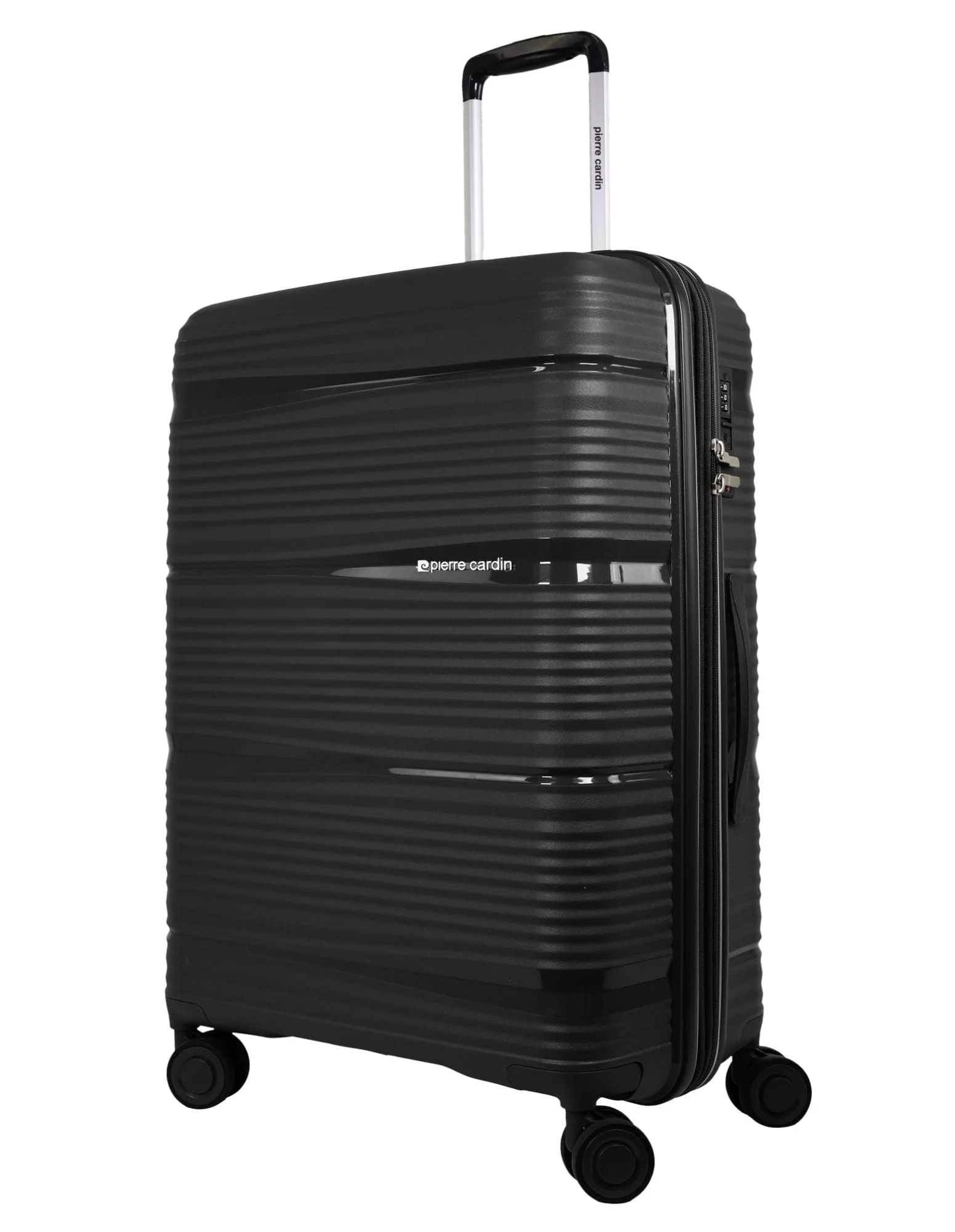 Pierre Cardin Normandy Medium 117L Hard Shell Case Suitcase Travel Luggage Black