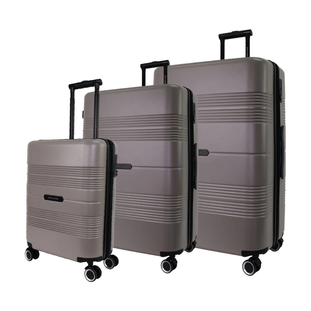 Pierre Cardin Travel Hard Shell Case CABIN/MED/LRG Travel Luggage Set (Tau) [3-Pieces]