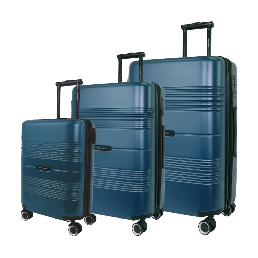Pierre Cardin Travel Hard Shell Case CABIN/MED/LRG Travel Luggage Set (Teal) [3-Pieces]