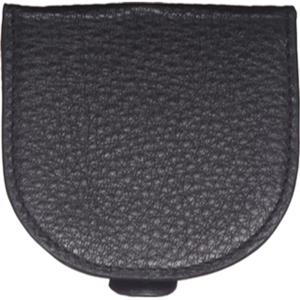 Pierre Cardin Unisex Italian Leather Coin Purse Wallet 8cm Black
