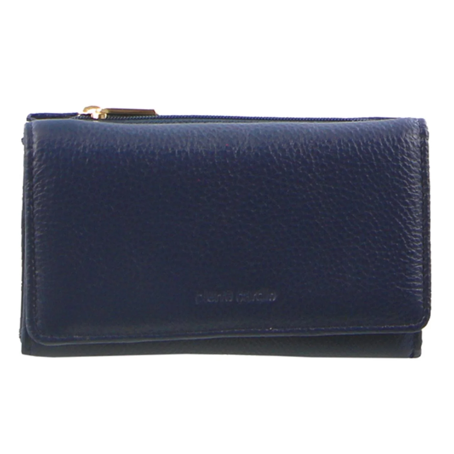 Pierre Cardin Women's Leather Tri-Fold Protected RFID Wallet 14cm Navy