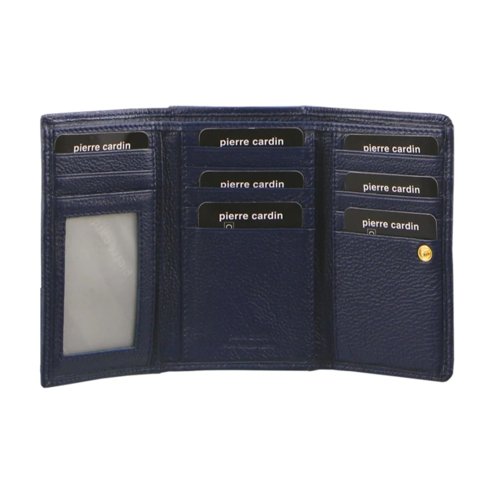 Pierre Cardin Women's Leather Tri-Fold Protected RFID Wallet 14cm Navy - Image 2