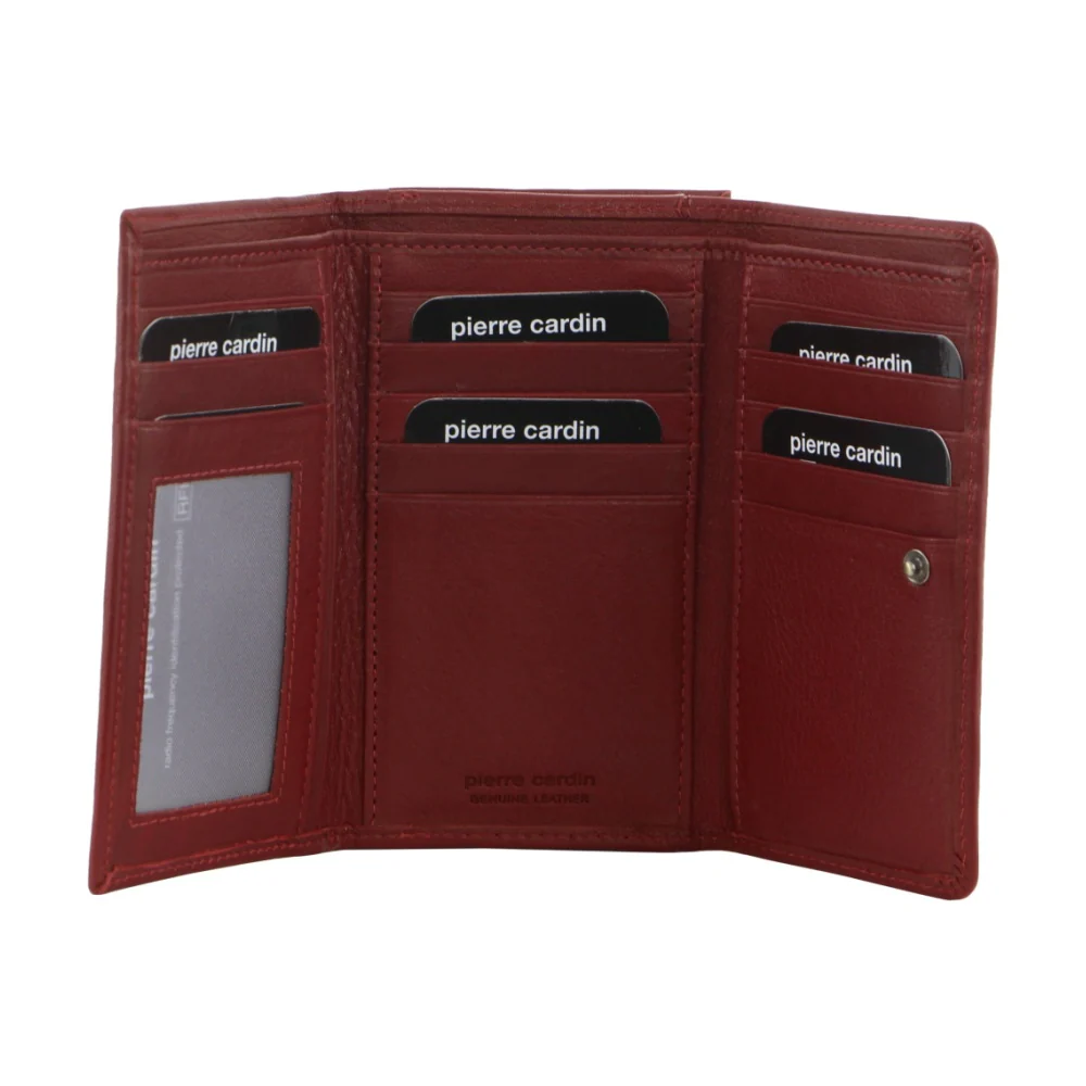 Pierre Cardin Women's Leather Tri-Fold Protected RFID Wallet 14cm Red - Image 3