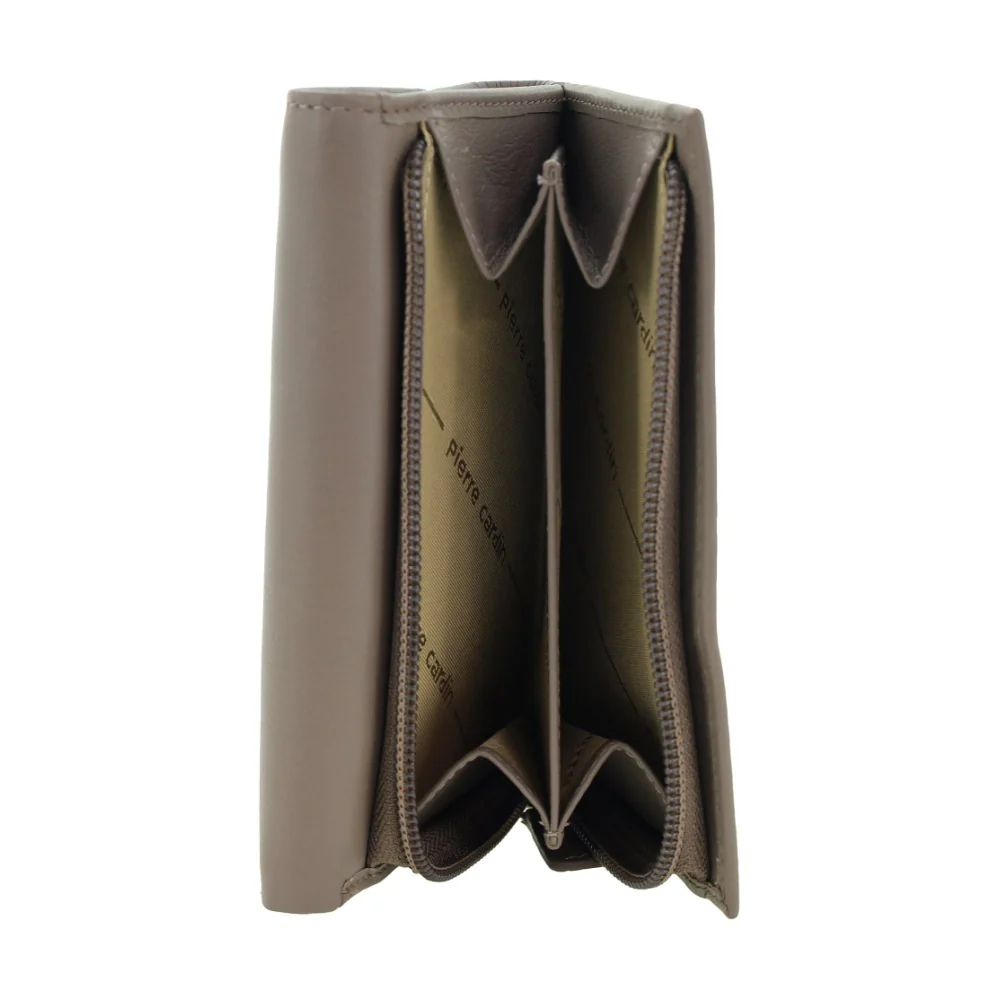 Pierre Cardin Women's Leather Tri-Fold Protected RFID Wallet Taupe 14cm - Image 2