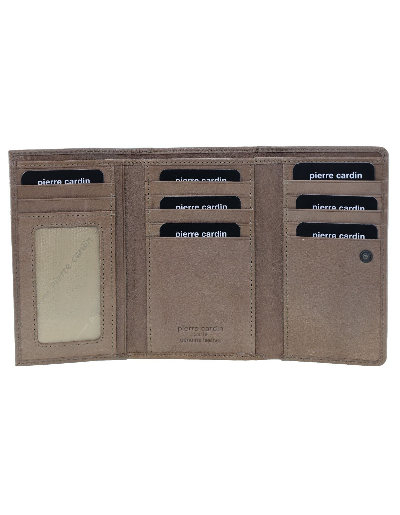 Pierre Cardin Women's Leather Tri-Fold Protected RFID Wallet Taupe 14cm - Image 8