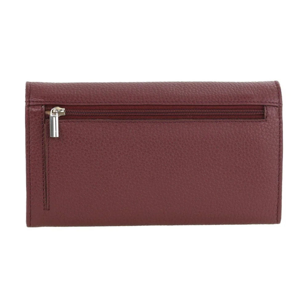 Pierre Cardin Women's Rustic Leather Protected RFID Wallet 19cm Wine - Image 3
