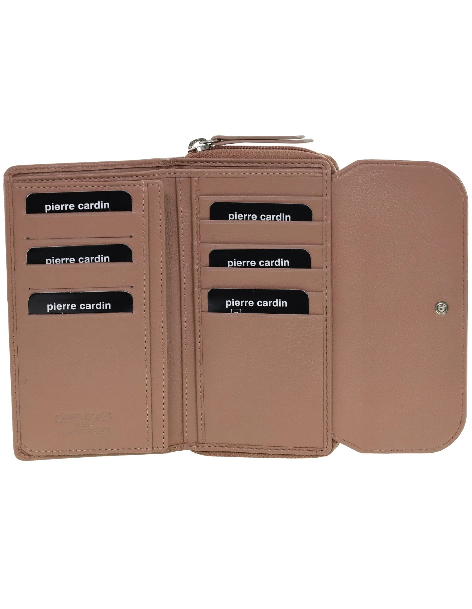 Pierre Cardin Women's Tri-Fold Tab Protected RFID Wallet Blush/Taupe 17cm - Image 10