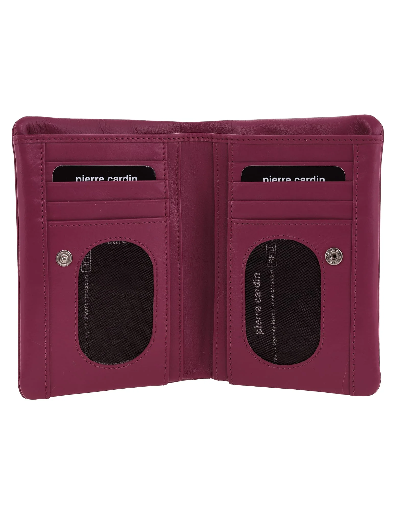 Pierre Cardin Women's Tri-Fold Tab Protected RFID Wallet Cherry/Taupe 17cm - Image 8