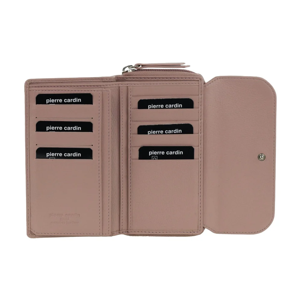 Pierre Cardin Women's Tri-Fold Tab Protected RFID Wallet Pink/Taupe 17cm - Image 6
