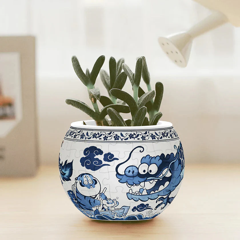 Pintoo 3D Flowerpot Alexander the Fat Tiger Puzzle - Image 2