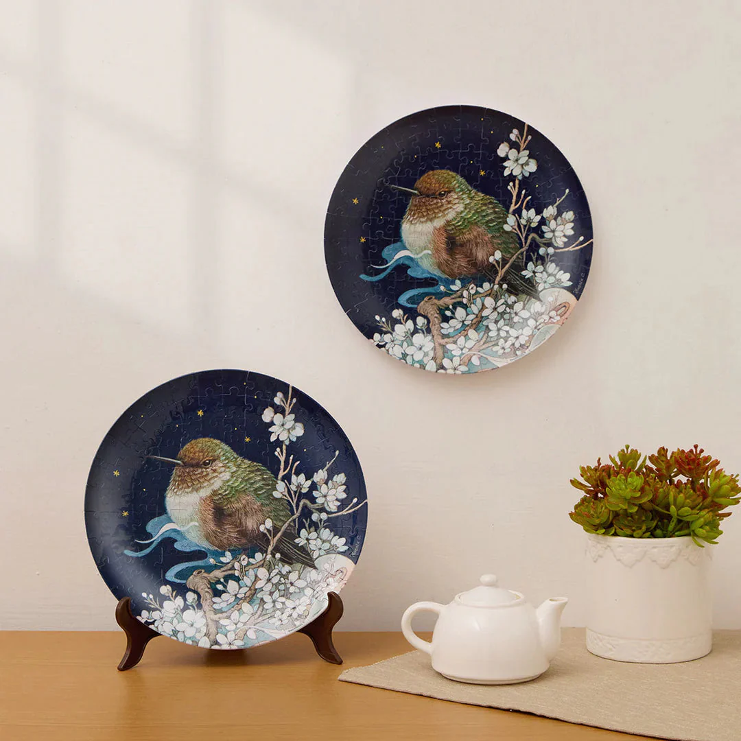 Pintoo 3D Plate Phoenix Chan Bird on Plum Branch Puzzle - Image 3