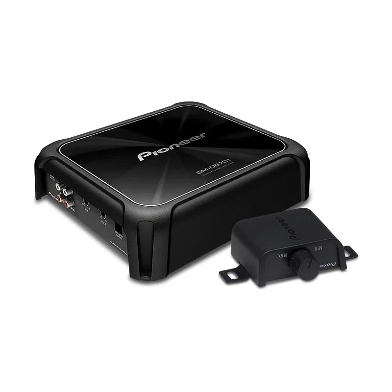 Pioneer GMD8701 1600W Class-D Mono Car Amplifier with Wired Bass Boost Remote & 1-Ohm Stability