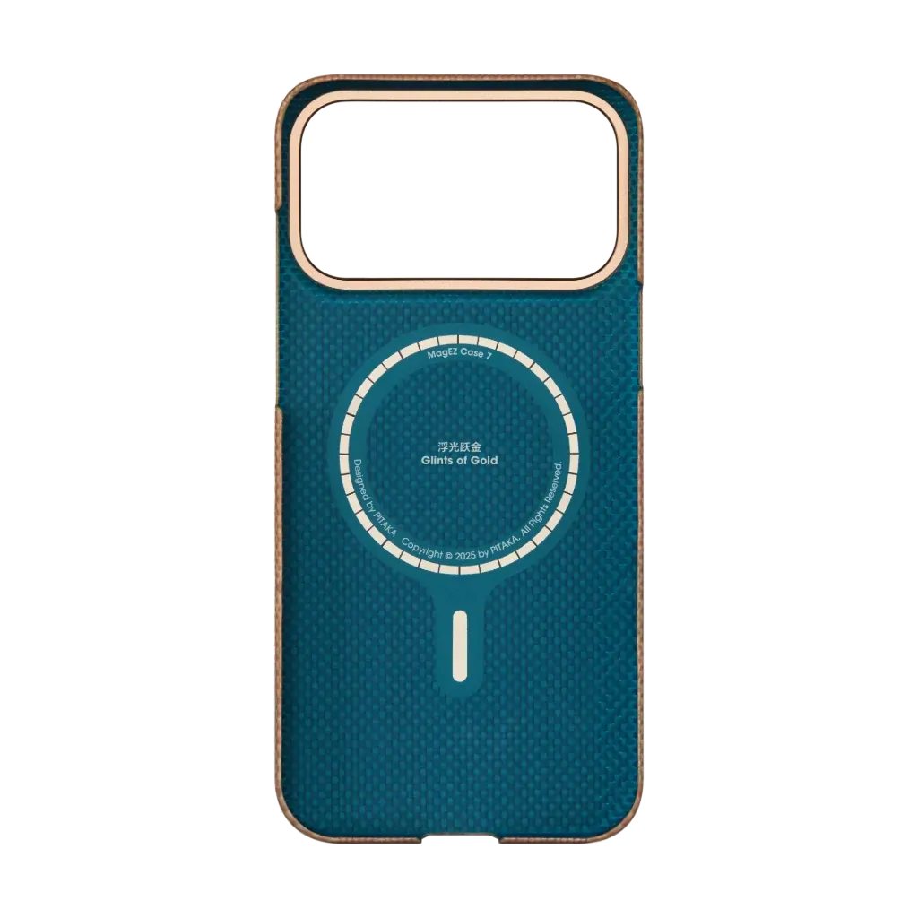 PITAKA Aramid Fibre Ultra-Slim Case for iPhone 17 Pro Golden Glint - Image 2