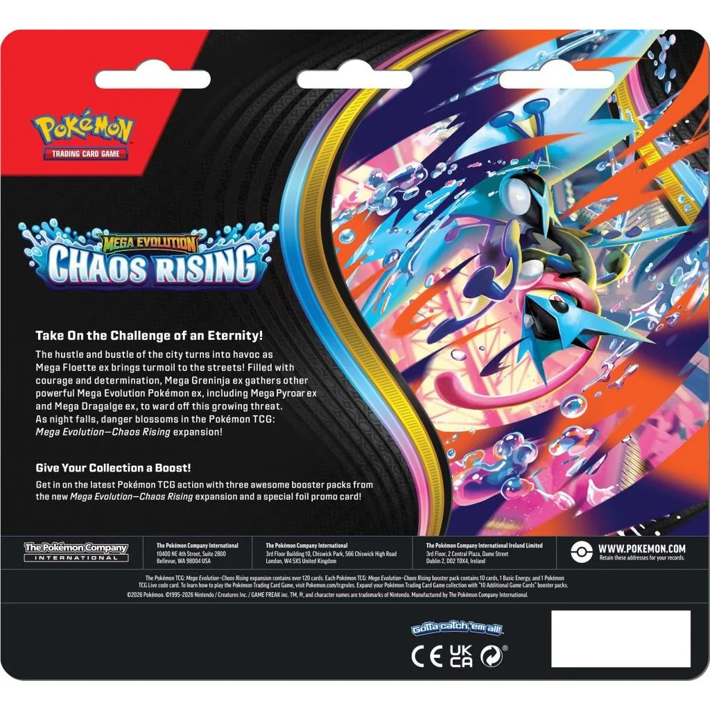 Pokemon TCG - Mega Evolutions 4: Chaos Rising Three-Booster Blister - Image 2