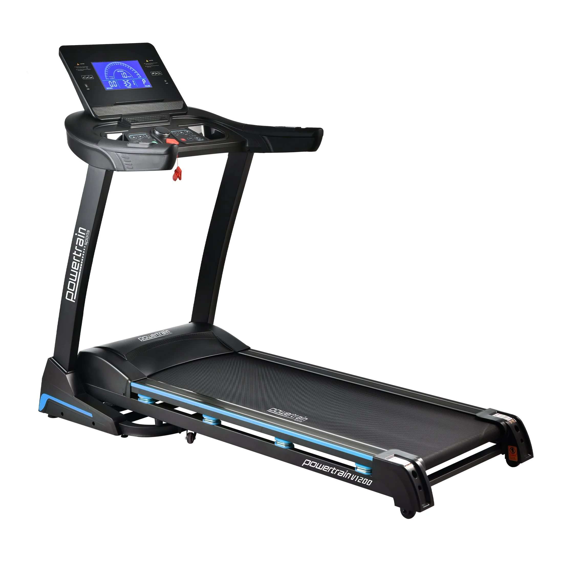 Powertrain V1200 Treadmill with Shock-Absorbing System Exercise Cardio Running Home Gym
