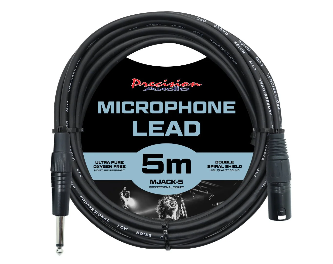 Precision Audio 1/4" to XLR Male Microphone Lead 5m XLRJACK5
