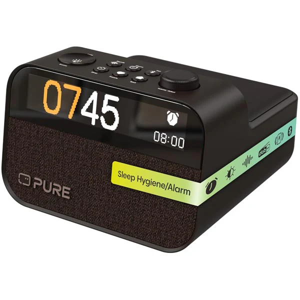 Pure Moment Charge Clock Radio and Sleep Companion - Black