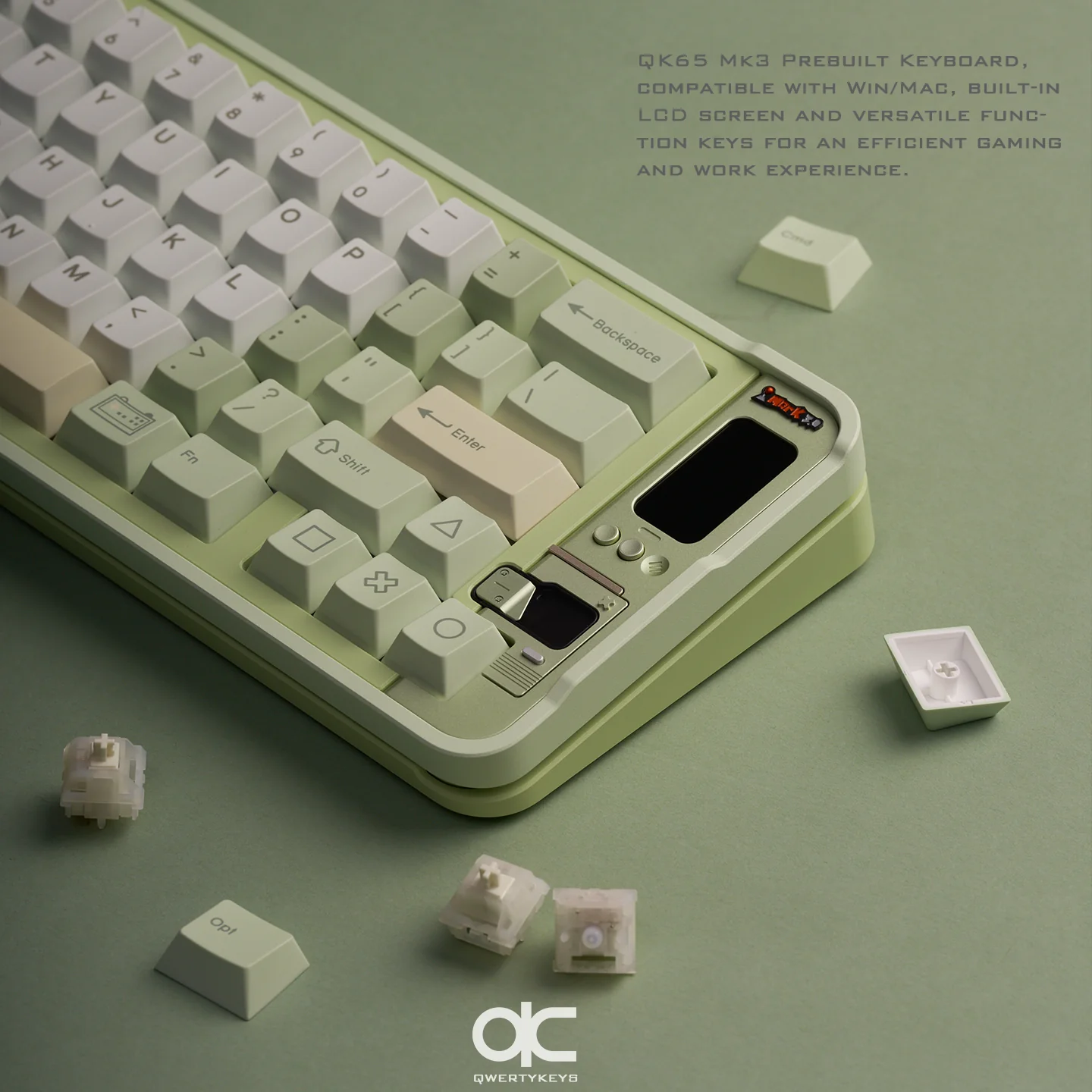 Qwertykeys QK65 Mk3 Prebuilt Wireless Mechanical Keyboard (Bubble Dragon) - Image 10