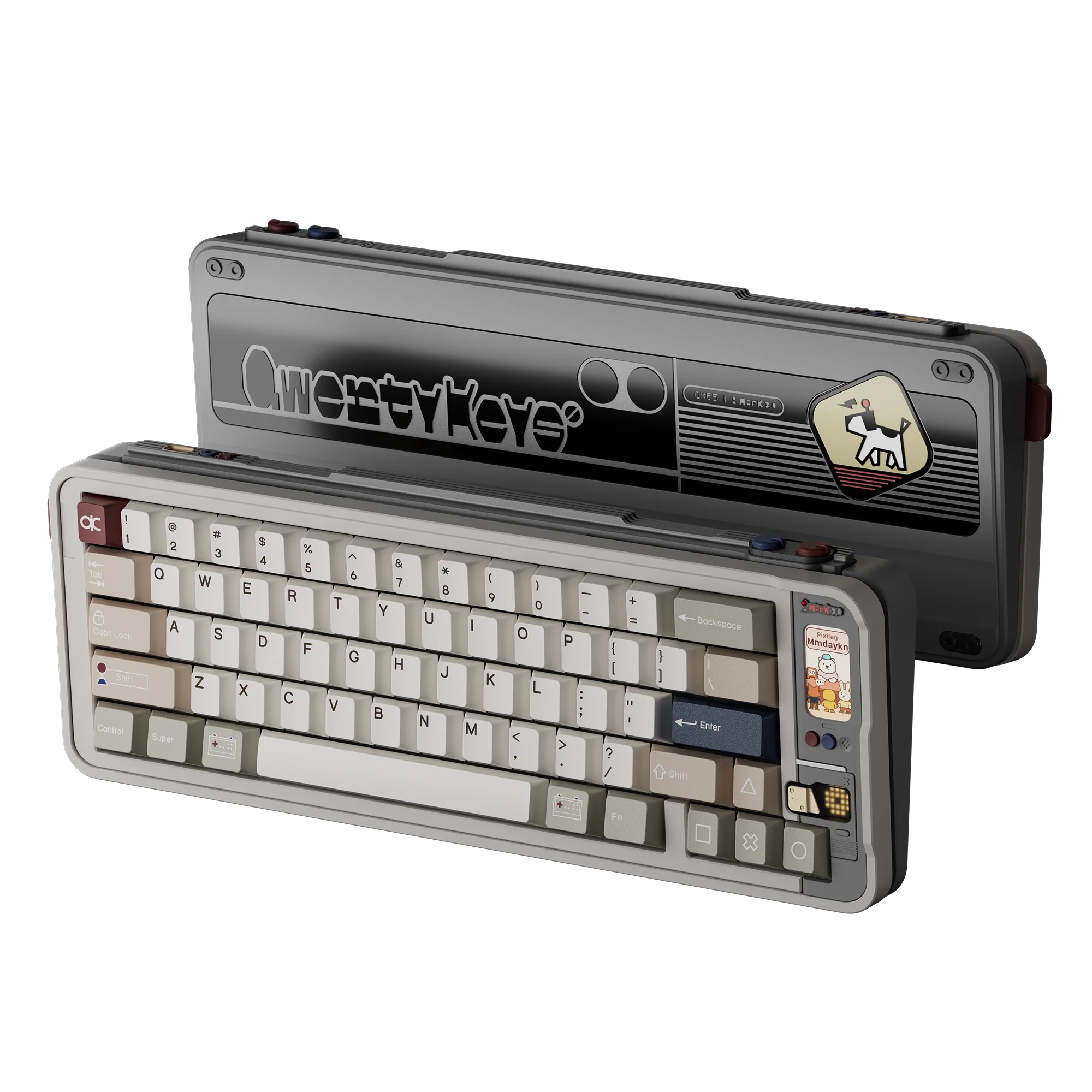 Qwertykeys QK65 Mk3 Prebuilt Wireless Mechanical Keyboard (Retro Console)