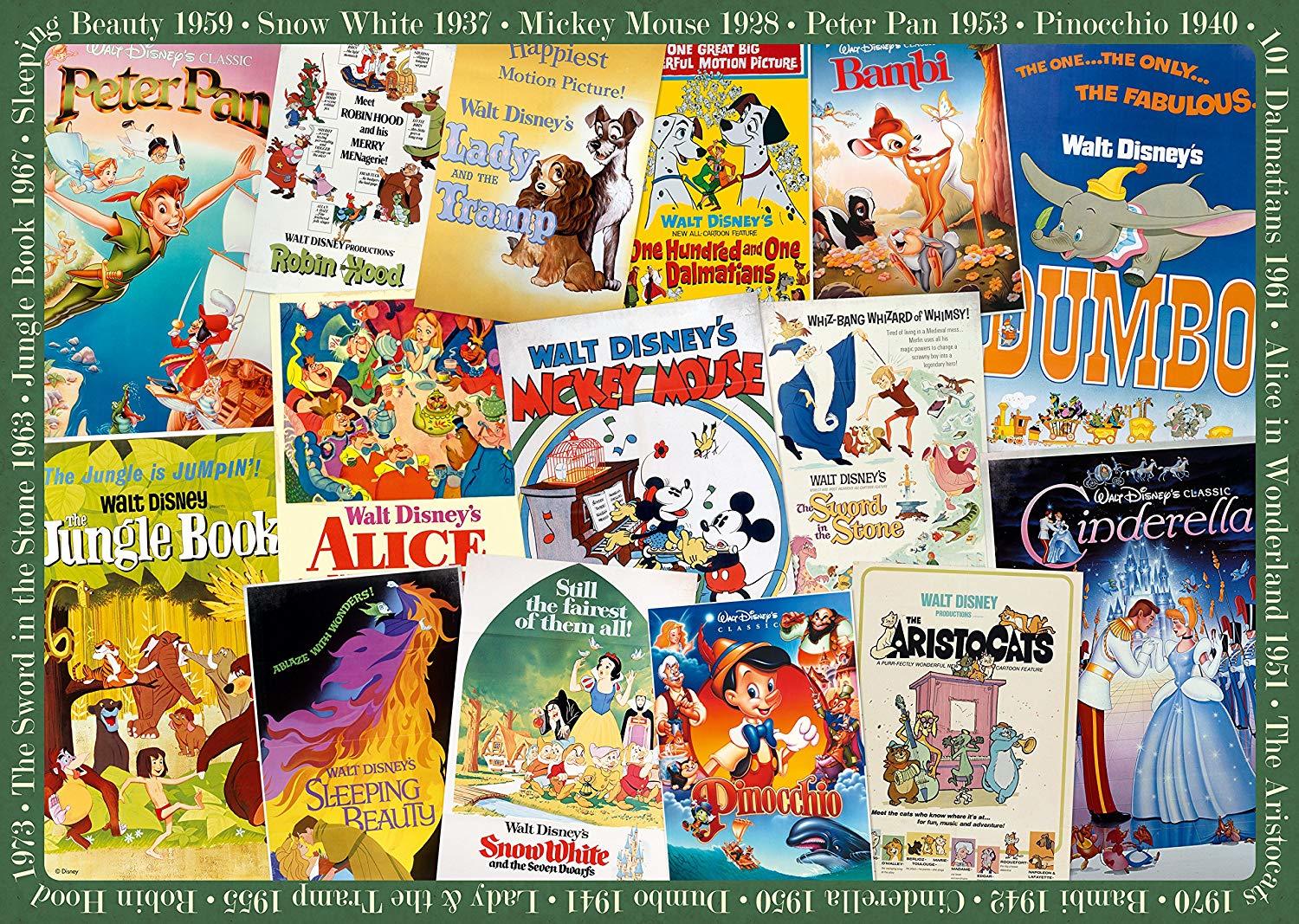 Ravensburger Puzzle 1000pc - Disney Pixar - Vintage Posters - Image 2